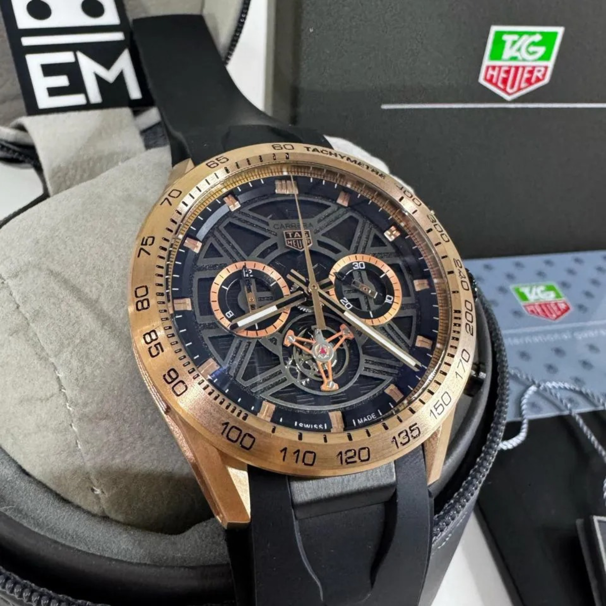 TAG Heuer Carrera Skeleton Tourbillon – Rose Gold Black - Image 2