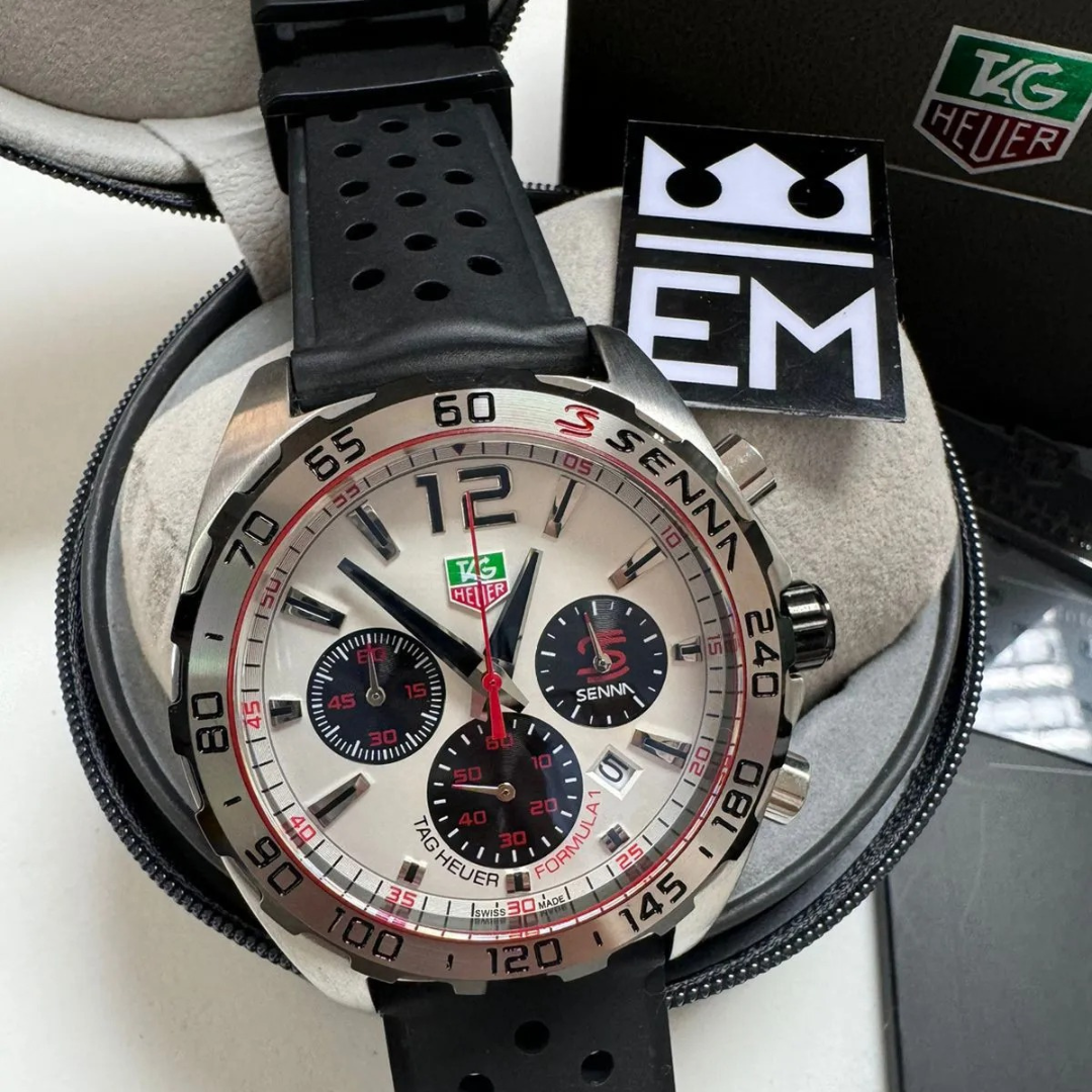 TAG Heuer Formula 1 Senna Edition – Silver/Black | Sport Strap - Image 3