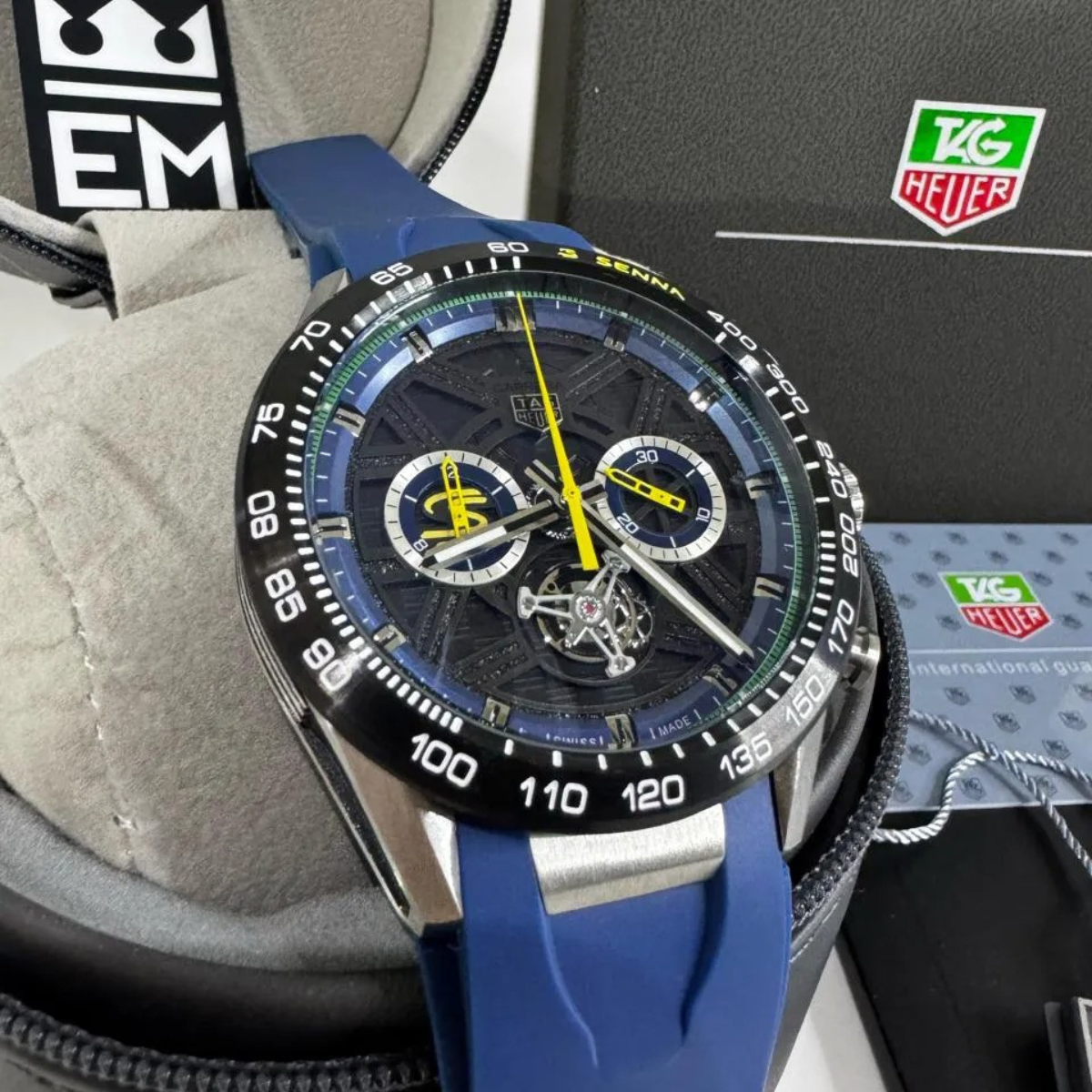 TAG Heuer Carrera Senna Skeleton Tourbillon – Blue Yellow - Image 2