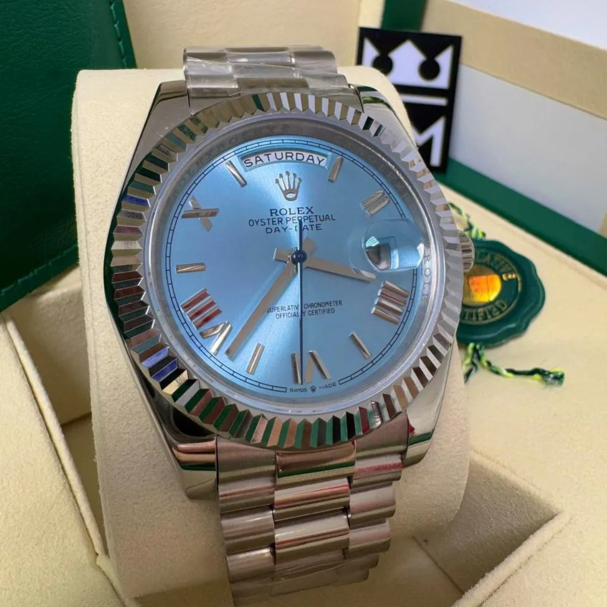 Rolex Day-Date 40 – Ice-Blue Dial - Image 2