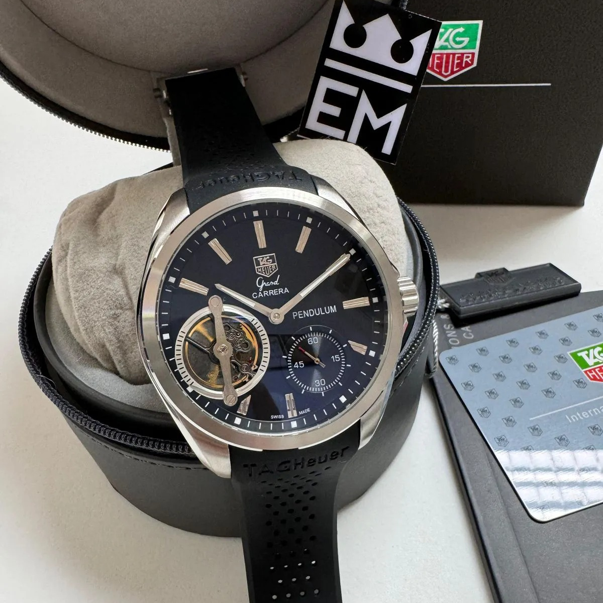 TAG Heuer Carrera Pendulum – Black & Stainless Steel - Image 3
