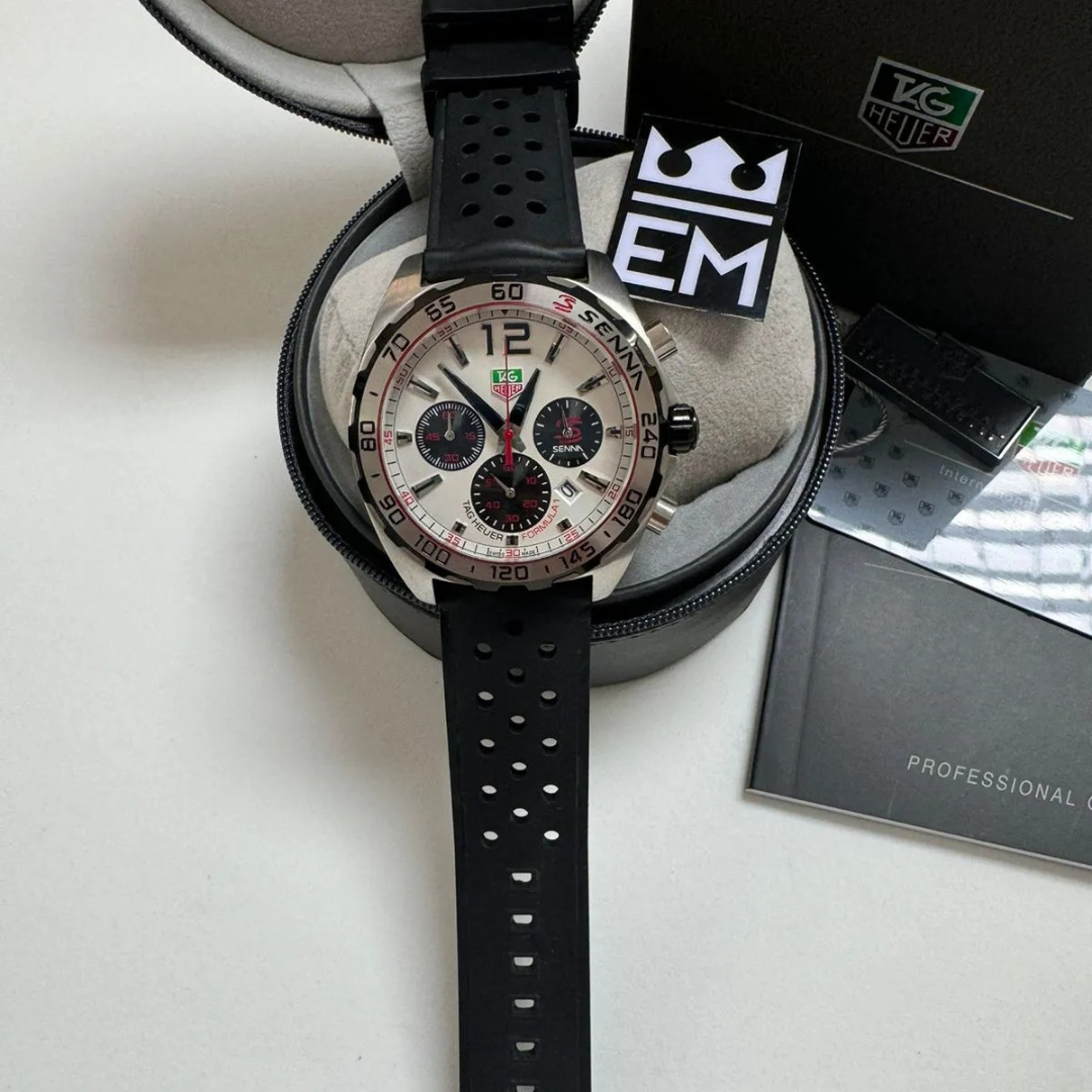 TAG Heuer Formula 1 Senna Edition – Silver/Black | Sport Strap - Image 2