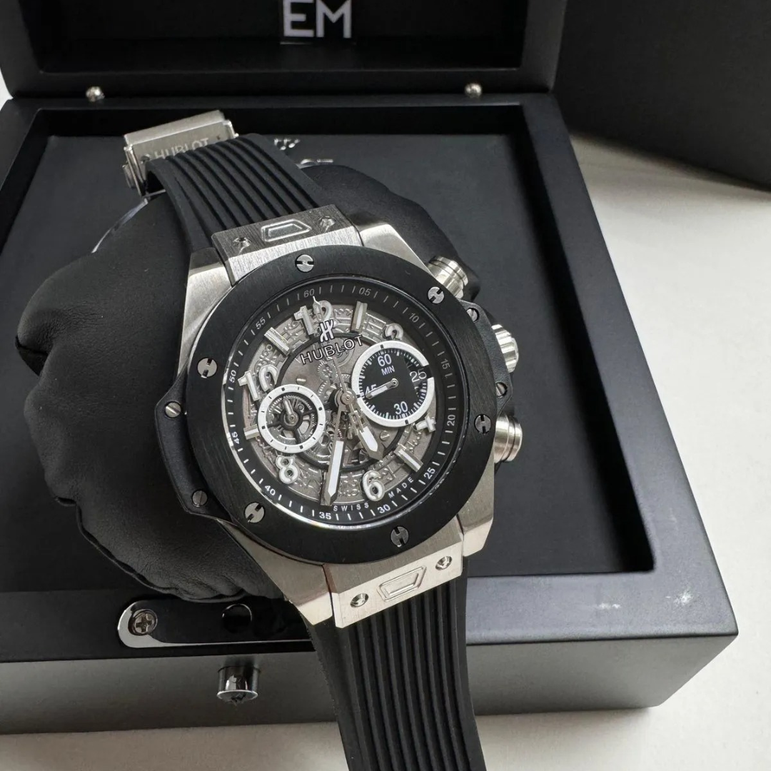 Big Bang Unico Black Silver Skeleton - Image 3