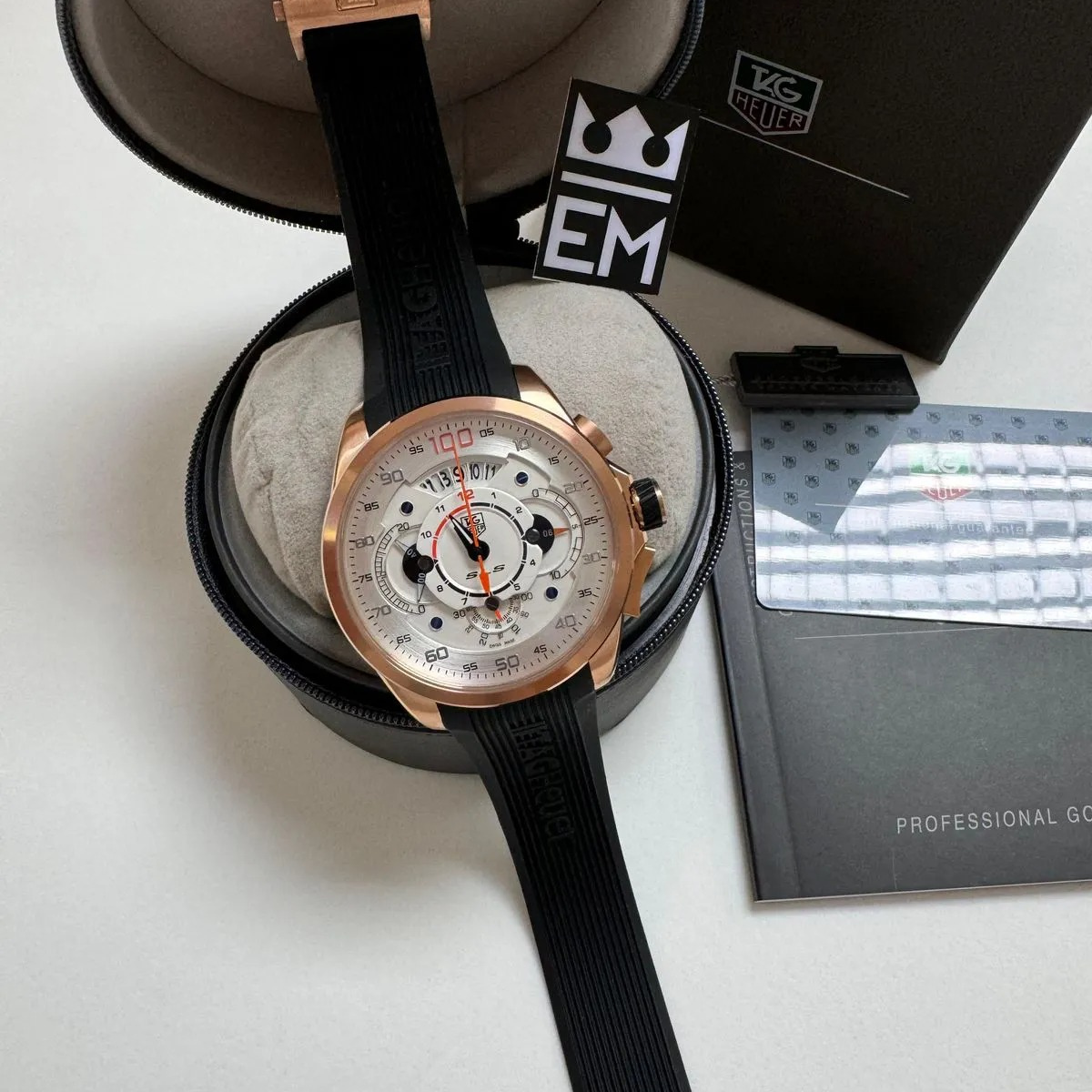 TAG Heuer Grand Carrera Mikrotimer – Rose Gold & White - Image 2