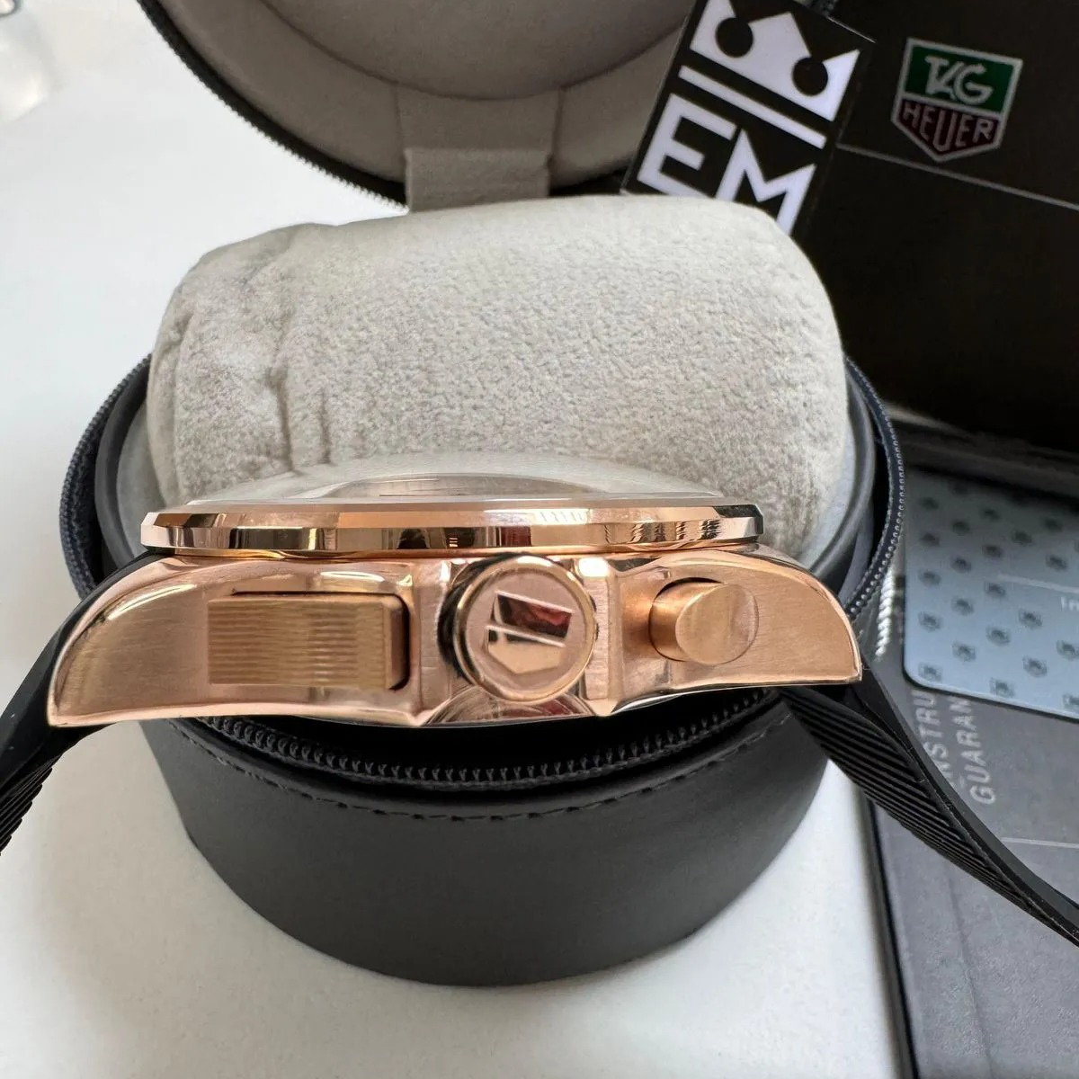 TAG Heuer Grand Carrera Mikrotimer – Rose Gold & White - Image 4
