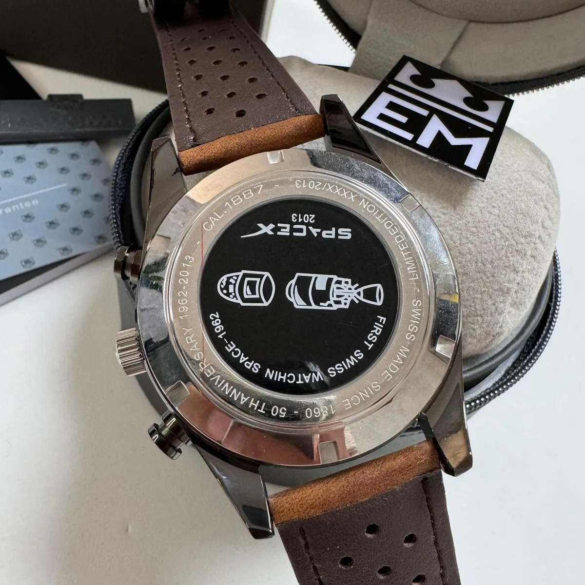 TAG Heuer Carrera Chronograph Classic White Leather Strap - Image 6