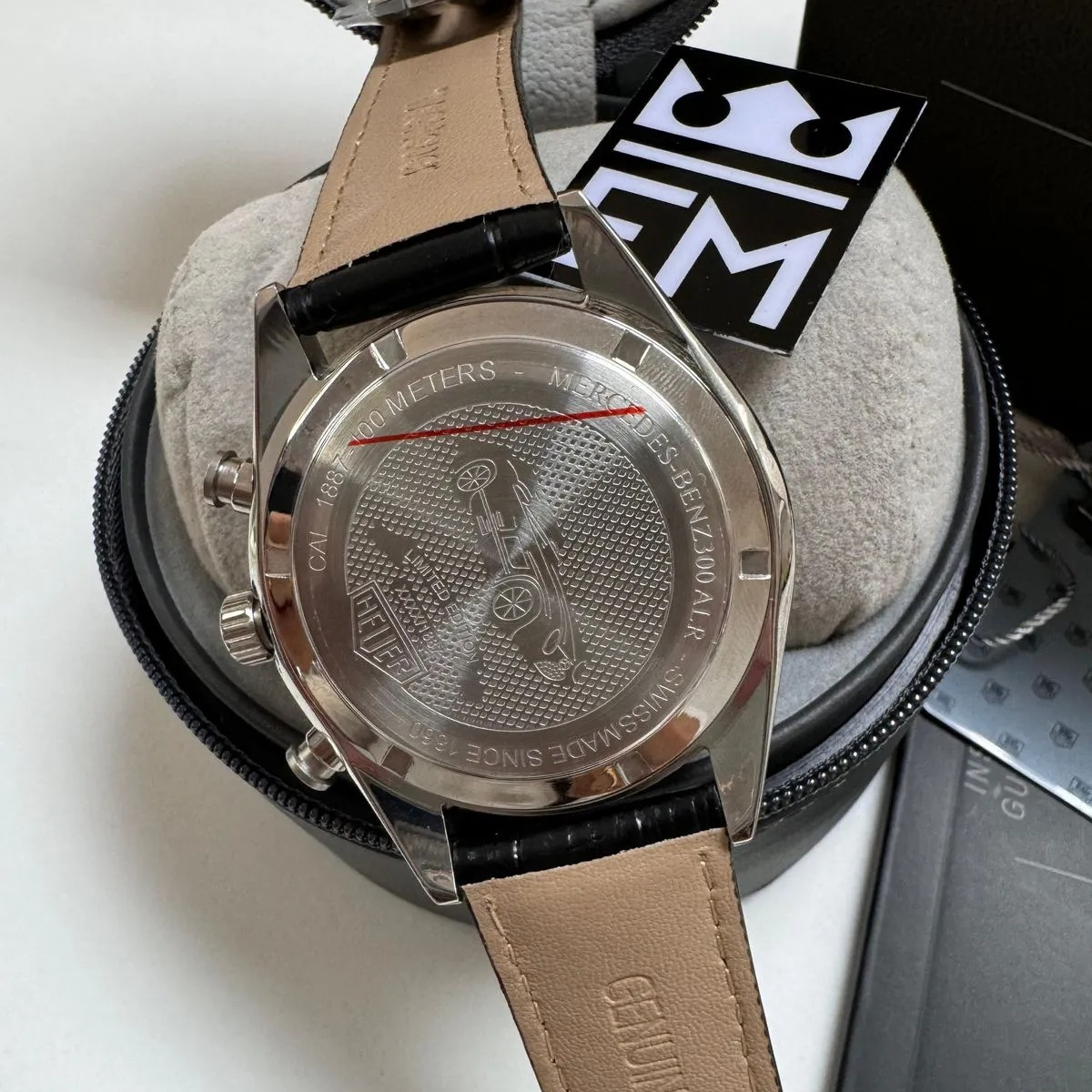 TAG Heuer Carrera Chronograph – Emerald Green Dial Leather Strap - Image 5